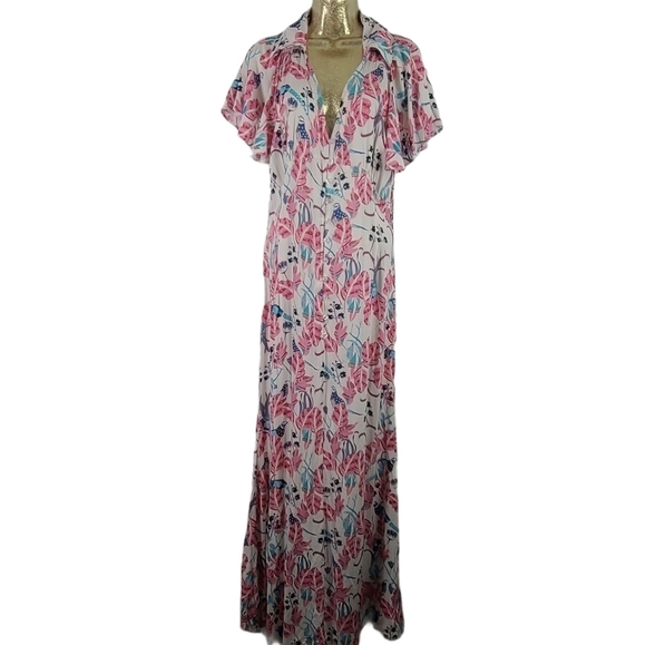 Poetic Justice Peacock Print Maxi Dress‎ Large - Picture 6 of 10